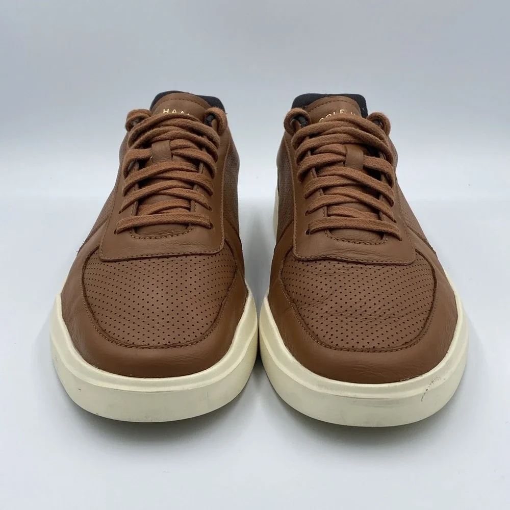 Cole Haan Grand Crosscourt Men's Size 11.5 Brown Leather Perforated Shoes C35816